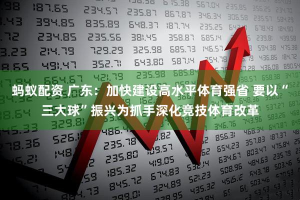 蚂蚁配资 广东：加快建设高水平体育强省 要以“三大球”振兴为抓手深化竞技体育改革